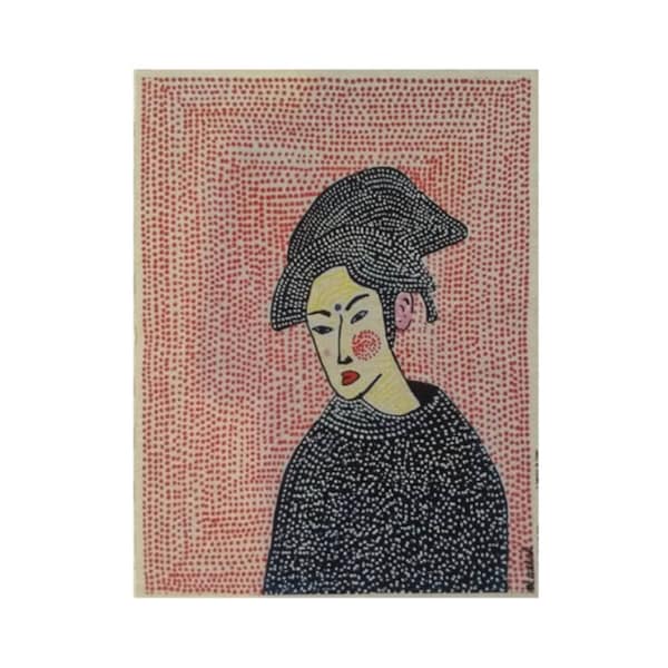 Print on Linen 45x60 cm / Print of hand painted artwork on British Natural Linen / Geisha / Japanese Art / wall deco / gift idea / Japanese