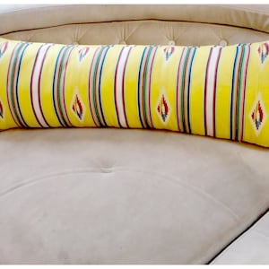 Rectangle cushion cover, extra long lumbar pillow for bench or couch or king bed, yellow lumbar throw pillow, lumbar pillow cover 14x36