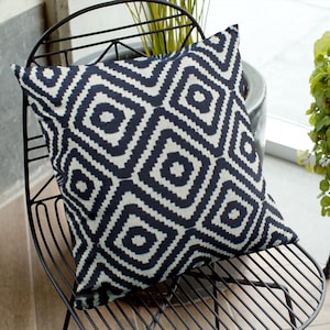 Pillow covers 24x24, 26x26, unique navy-blue decorative cushion covers for living rooms home decor