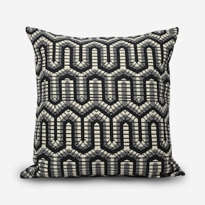 Pillow covers 20x20, black white geometric pillow, 20 inch pillow covers, throw pillows 24x24, euro sham 26x26, sofa cushion covers 22x22