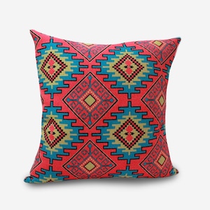 18x18 pillow covers, pink boho pillow cover 20x20, jacquard pillowcase, tribal throw pillow, euro sham 24x24, luxury cushion cover