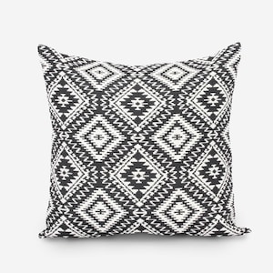 26x26 pillow cover, euro sham covers, throw pillow for bed boho, cushion cover with zipper, pillow case black