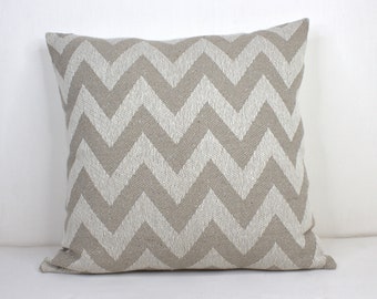 Chevron Pillow Cover: Handmade Cotton Jacquard Throw Cushion