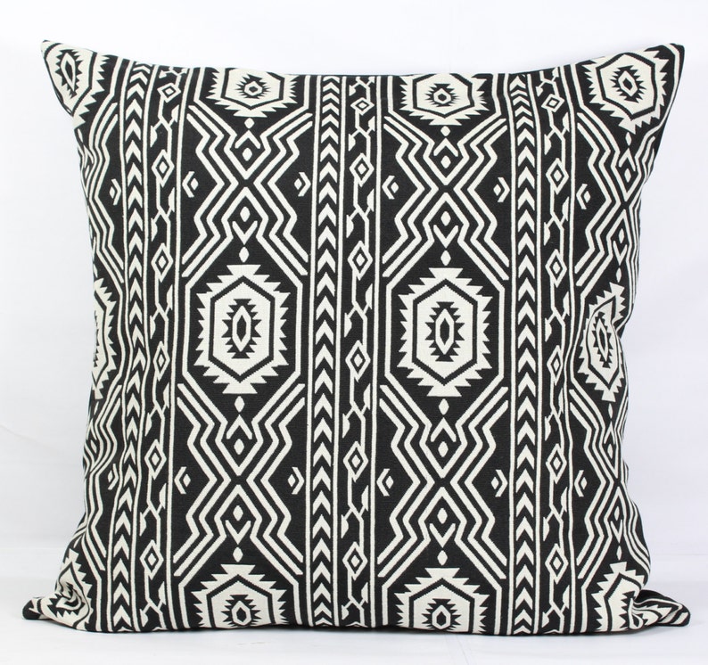 Black and white geometric pillow 18x18 pillow covers 26x26 Etsy