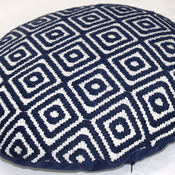 Round floor pillow covers, blue round throw pillows, bohemian cushion covers, kids floor pillow covers, Gift pillow cases, floor cushion