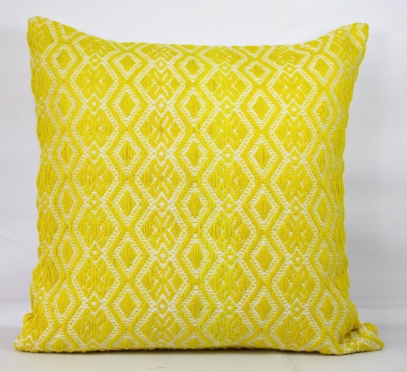Lemon Pillow Yellow Throw Pillow Covers 20x20 Yellow Pillow Etsy