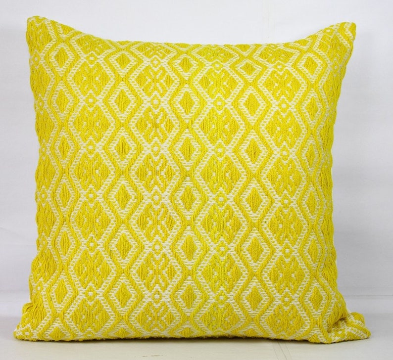 lemon yellow throw pillows