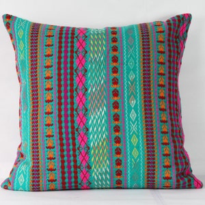 Striped Cotton Throw Pillow Cover: Handmade Jacquard Cushion