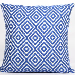 Royal blue throw pillow covers 20x20, euro sham decorative pillow case 26x26, decor boho pillow cushion covers, indigo pillow