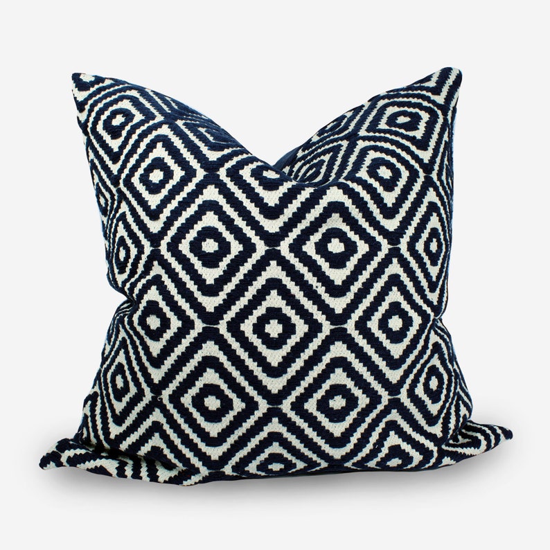 Blue euro sham 24x24 pillow cover navy euro sham 26x26 Etsy