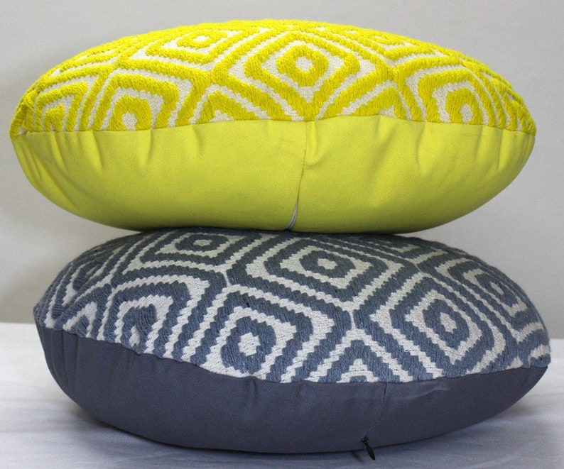 Floor Cushion Round Floor Pillow Pattern Large Floor Etsy