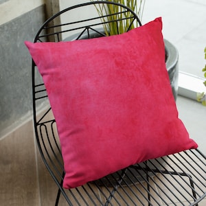 Pink Velvet Pillow Cover: Soft Cotton Euro Sham
