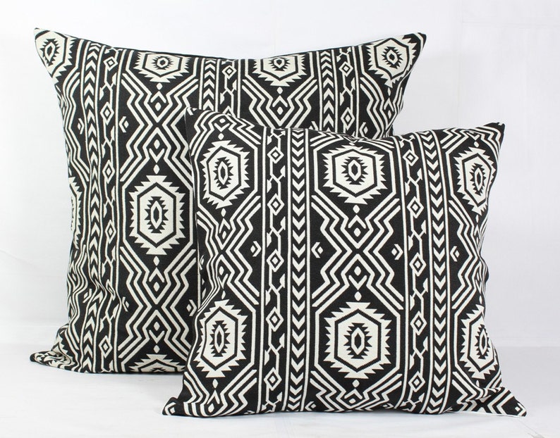 Black and White Geometric Pillow 18x18 Pillow Covers 26x26 Etsy