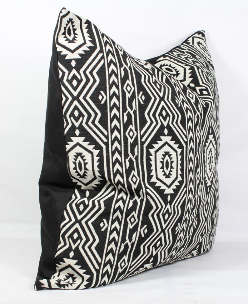 Black and white geometric pillow 18x18 pillow covers 26x26 Etsy