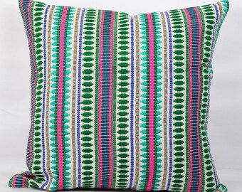 Unique throw pillow, custom couch cushions case, gifts for the home, stripe green pillow covers 18x18