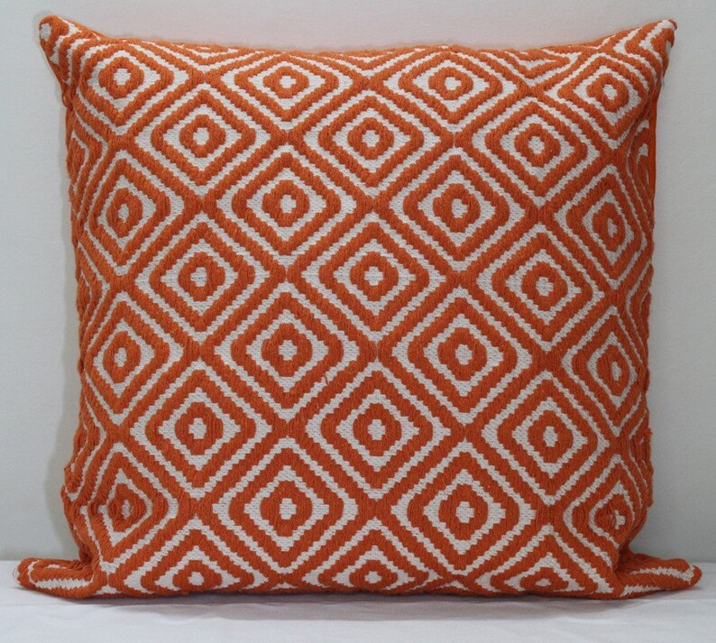 King size pillow shams 26x26 pillow cover orange pillow Etsy
