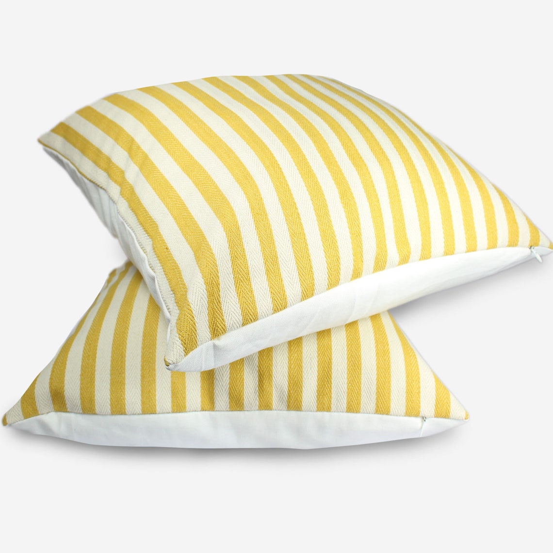Yellow Striped Pillow 26x26 Pillow Cover Throw Pillow Covers Etsy
