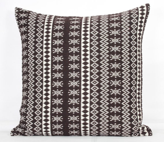 Brown Throw Pillows Decorative Brown Pillow Cover 20x20 Brown Etsy