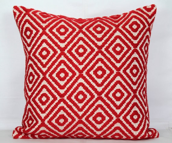 Red Pillow Covers 20x20 Throw Pillows 18x18 Cushion Cover Etsy