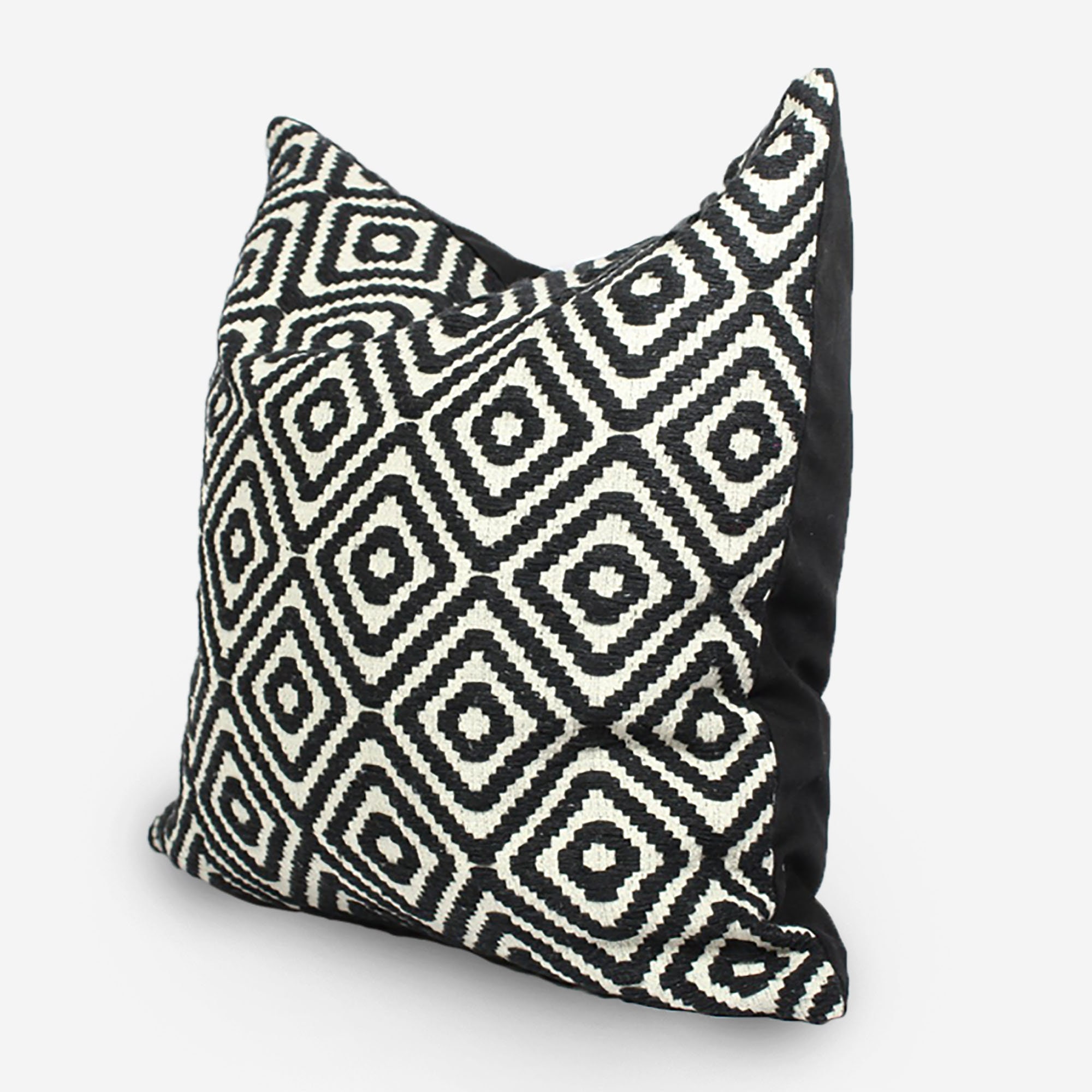 Black and White Geometric Pillow 26x26 Pillow Cover Euro Etsy