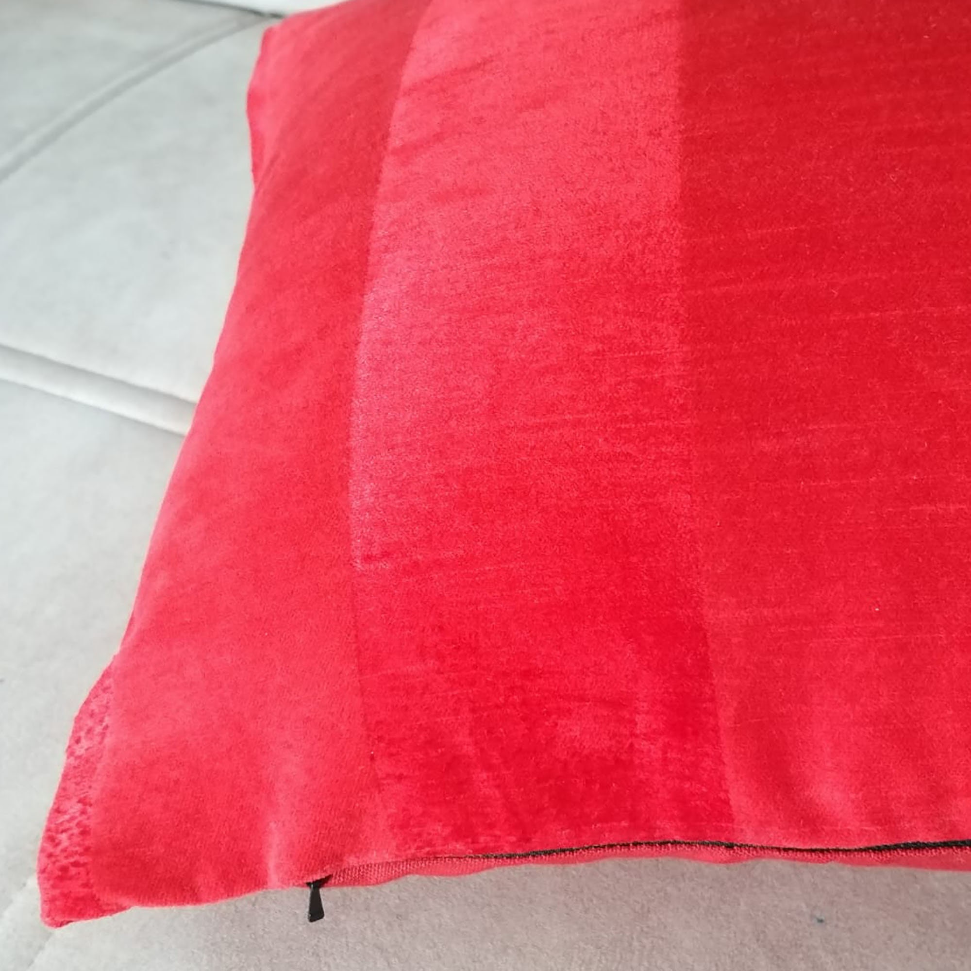 Velvet Lumbar Pillow Extra Long Lumbar Pillow for Bed Red Etsy