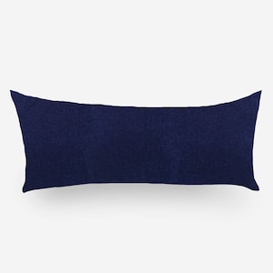 Pillow cover 24x16, extra long lumbar pillow, 14x36 pillow cover, lumbar cushion, navy blue lumbar throw pillow, long lumbar pillow for bed