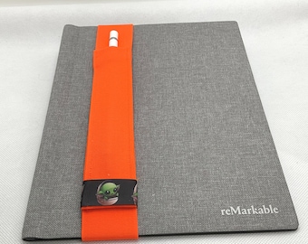 Orange  Pencil Hugger for the Remarkable 1 and 2, ALL iPads, Bibles, Bullets Journals, and Allen styli