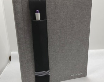 Black, Remarkable 2 Pen holder, Remarkable 2 folio with pen holder, Apple stylus holder, Apple Pencil holder, Stylus holder Remarkable2 cas