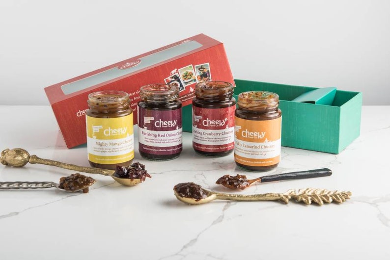 Chutney Gift Set 4 Handmade Chutneys in a Luxurious Box Etsy UK