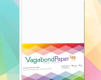 White Cardstock 100 sheets 8.5 x 11 inch - 65 lb cover weight - Premium Crafting Cardstock Paper - FREE Shipping