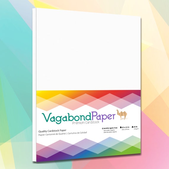 White Cardstock 100 sheets 8.5 x 11 inch - 65 lb cover weight - Premium Crafting Cardstock Paper - FREE Shipping
