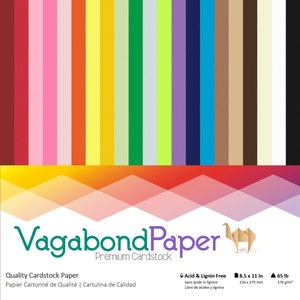 Cartulina Más de 100 hojas 21 colores Arcoíris - Hojas de 8,5 x 11 pulgadas - Peso de la cubierta de 65 libras - Megapaquete de papel de cartulina premium surtido para manualidades