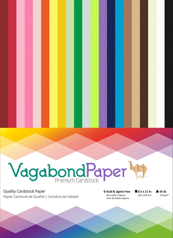 Cardstock 100+ sheets 21 Colors Rainbow - 8.5 x 11 inch sheets - 65 lb cover weight - Assorted Premium Crafting Cardstock Paper Megapack