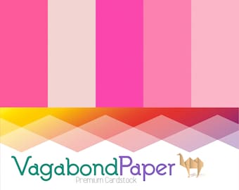 Papel cartolina premium 8,5 x 11 pol. - Cinco tons de rosa - 65 libras. Peso da capa – Ótimo para scrapbooking e criação de cartões