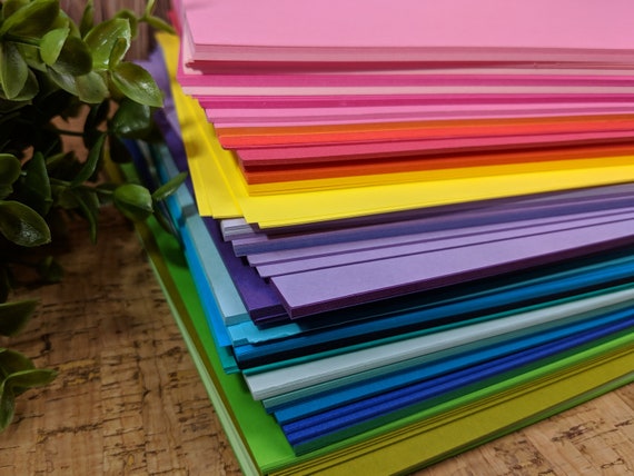 8 X 8 SQUARE 65 Lb Cardstock 100 Sheets Rainbow Mix of Colors 8x8 Inch  Square Sheets of Premium Crafting Cardstock 21 Color Megapack 