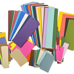 Cardstock Scrap Pack, 65 lb. cover, Assorted Colors and Sizes of Premium Crafting Cardstock - Nearly 1 Pound of Cardstock