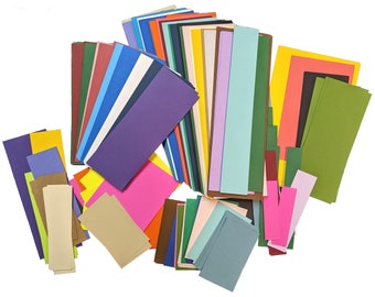 Paquete de restos de cartulina, 65 libras. cubierta, colores y tamaños variados de cartulina para manualidades de primera calidad: casi 1 libra de cartulina