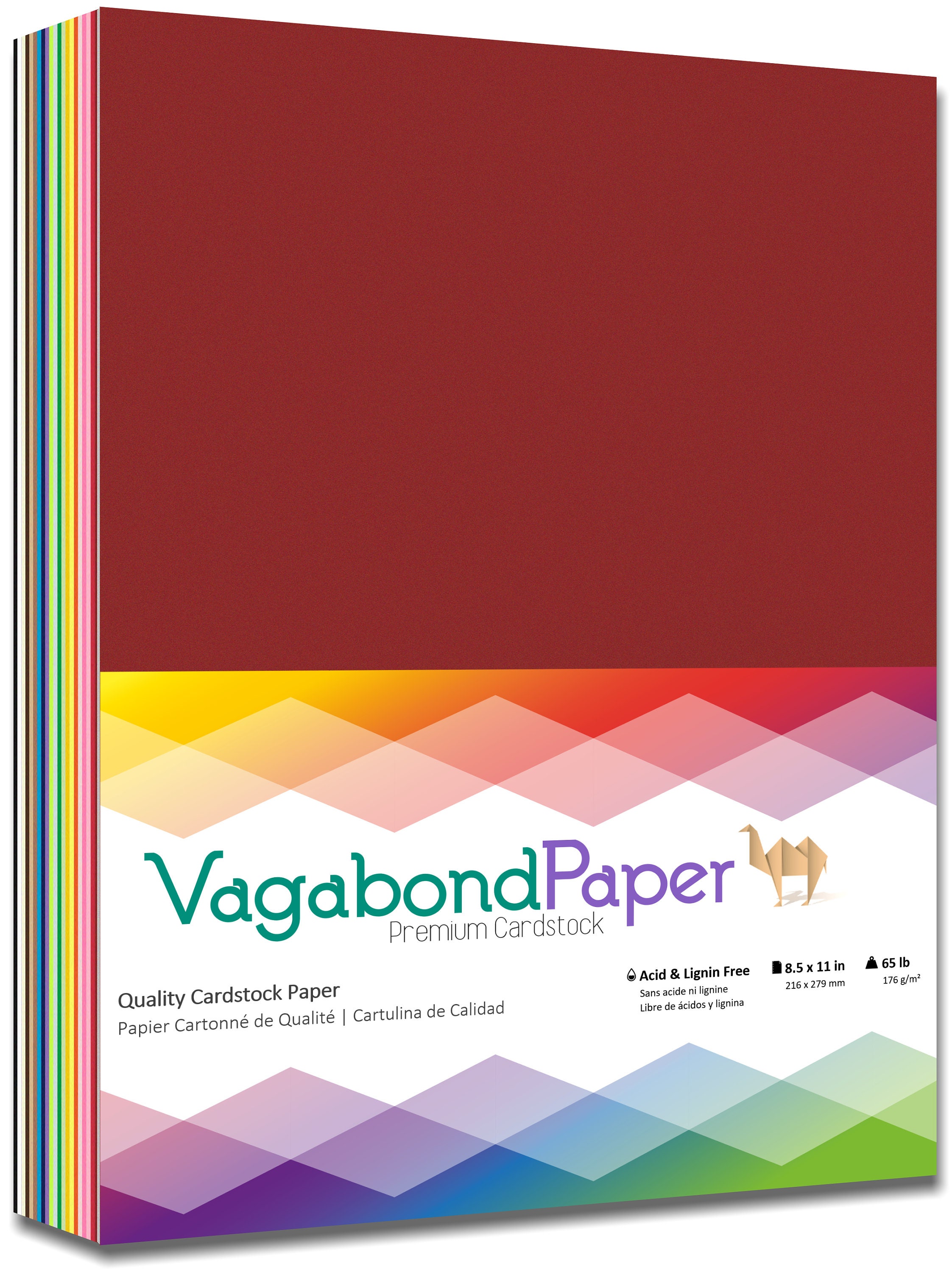 Paper Accents Cardstock Variety Pack 5x 7 Rainbow 65lb Modern Hues 250pc