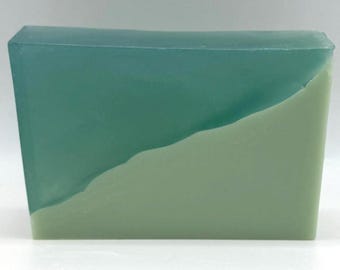 Spearmint Wave Seifenstück mit Sheabutter, französischer grüner Tonerde und Jojobaöl