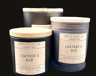 Leather & Oud Soy Wax Candle