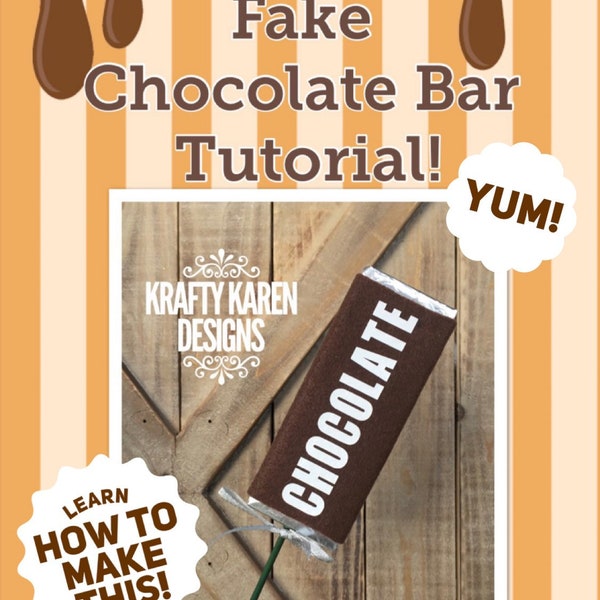 How To Video, Fake Chocolate Bar Tutorial, Fake Candy Making Video, Faux Chocolate Bar Video, Fake Sweets Making, DIY Tutorial, Photo Props