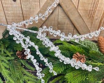 18 Inch, Crystal Pick, Christmas Decor, Christmas Tree, Tree Ornament, Wreath Attachment