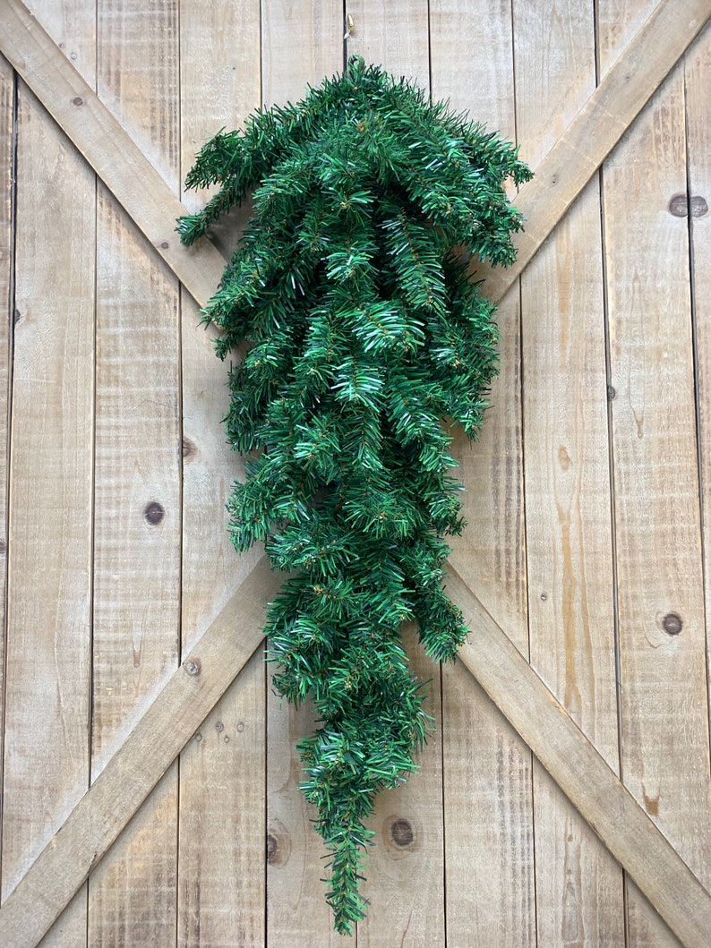 32 Inch Green Pine Teardrop Swag Swag Base Pine Swag Base Etsy