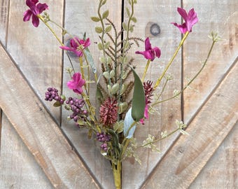 12 Inch Plum Mixed Floral Pick, Berry Spray, Floral Greenery, Floral Spray