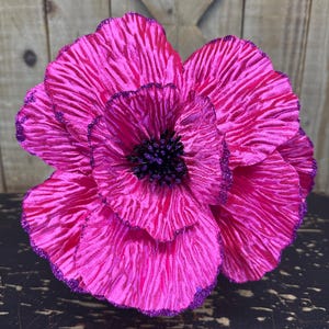 Large Fantasy Flower Pick, 11 inches Tall,9 Inch Diameter,Floral Spray, Fake Floral Stem, Pink Flower