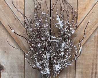 Snowy Branches Spray, 23 inches Tall, Floral Spray, Holiday Decor, Wreath Attachment, Tree Decor, Liberty