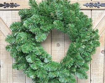 Deluxe Oregon Fir Pine Wreath Base, 24 Inch Wreath, Christmas Wreath Base, Wreath for Door, Pine Base for Wreath Making