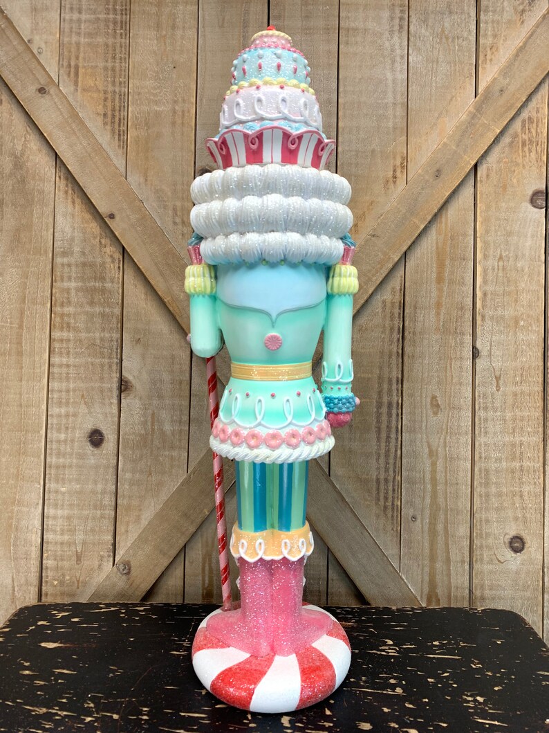Candy Nutcracker With Staff 22 Inch Resin Nutcracker - Etsy