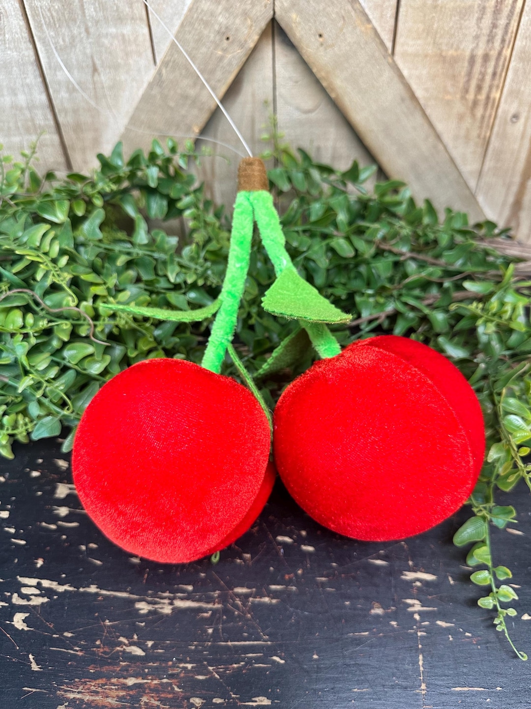 Velvet Attachment Rey Velvet Cherry Attachment, Two Cherries, 8 Inches Tall, Smaller Size ...