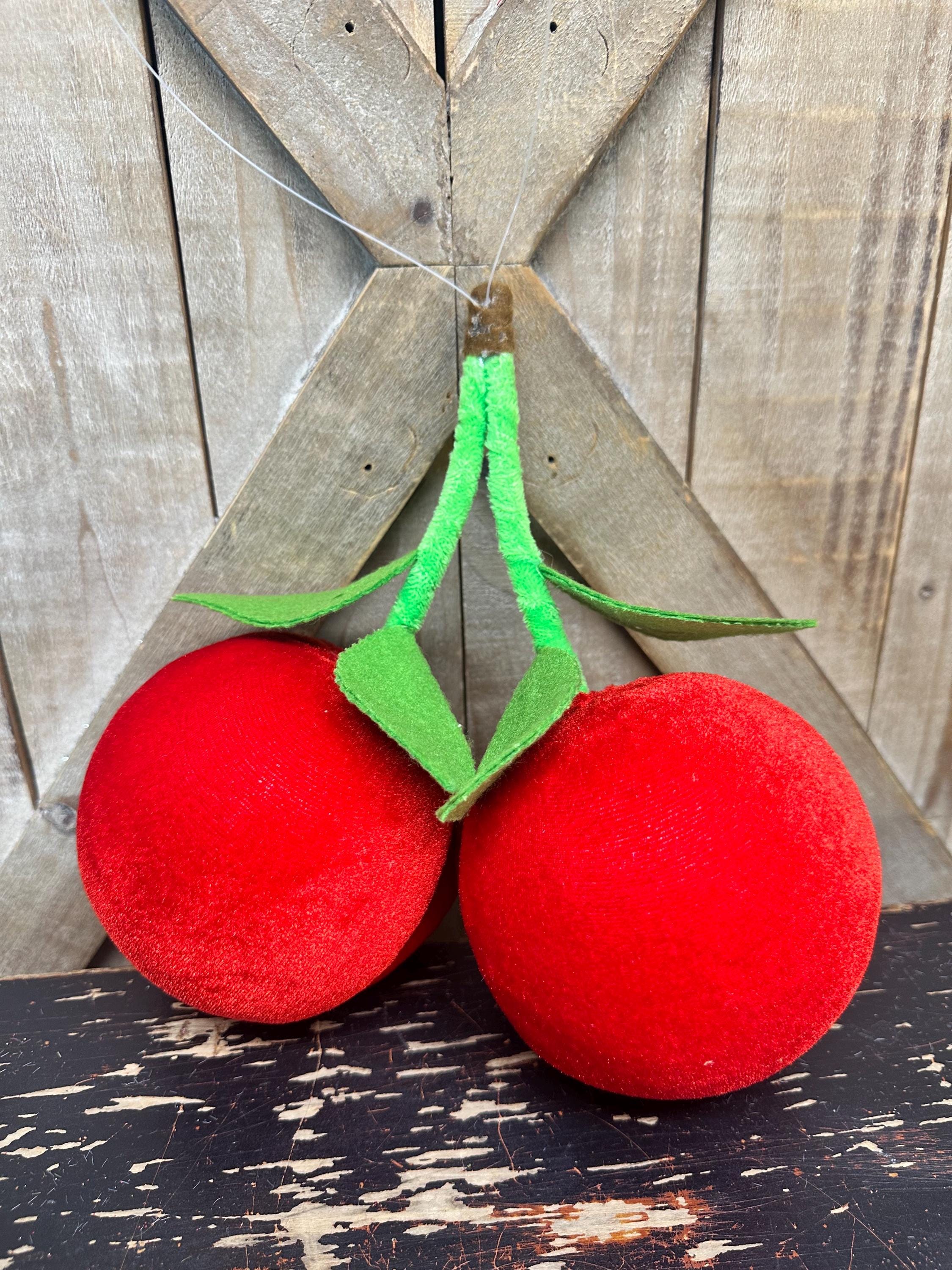 Velvet Attachment Rey Velvet Cherry Attachment, Two Cherries, 9 Inches Tall, Larger Size ...